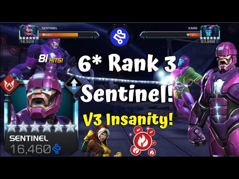 6-Star Rank 3 Sentinel Gameplay! Variant 3 King! Insane Damage! – Marvel Contest of Champions