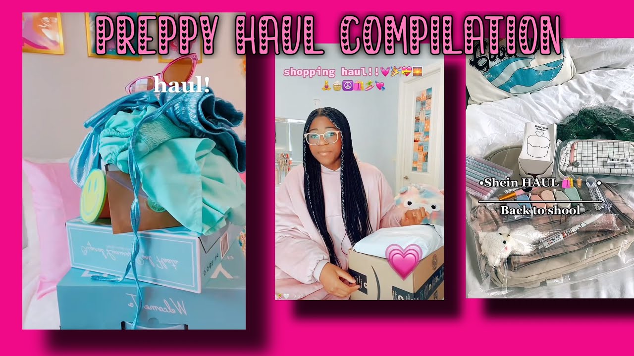Preppy hauls//shopping//unboxing//try on’s ! - YouTube