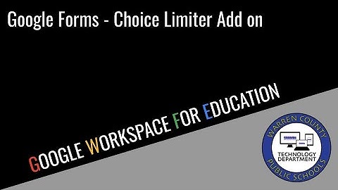 Google Forms - Form Limiter Add On