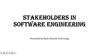 Software Engineering - Episode 3  - Stakeholders in Software Engineering Project