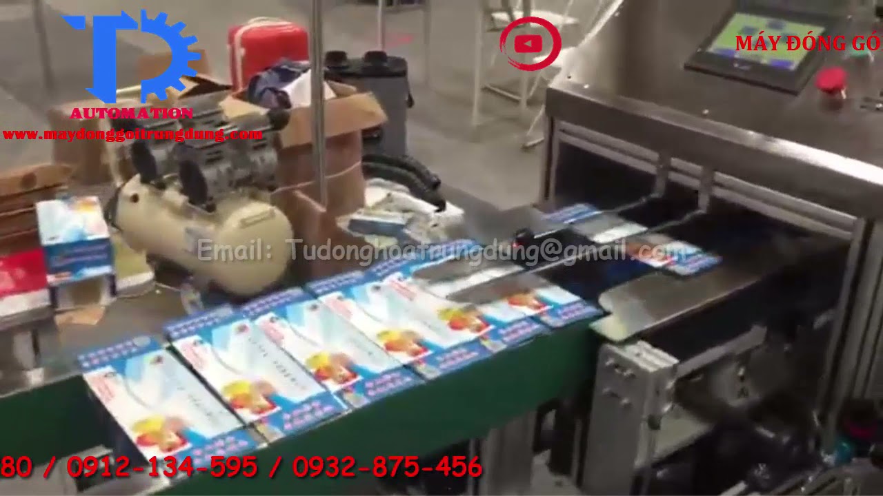 Máy gấp hộp và dán keo bán tự động - youtube