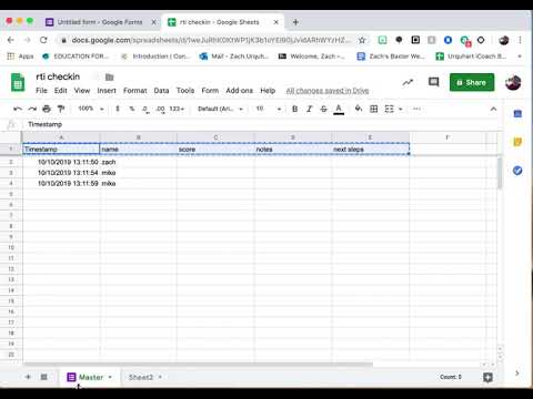 Making Separate Tabs for Each Student in a Data Sheet
