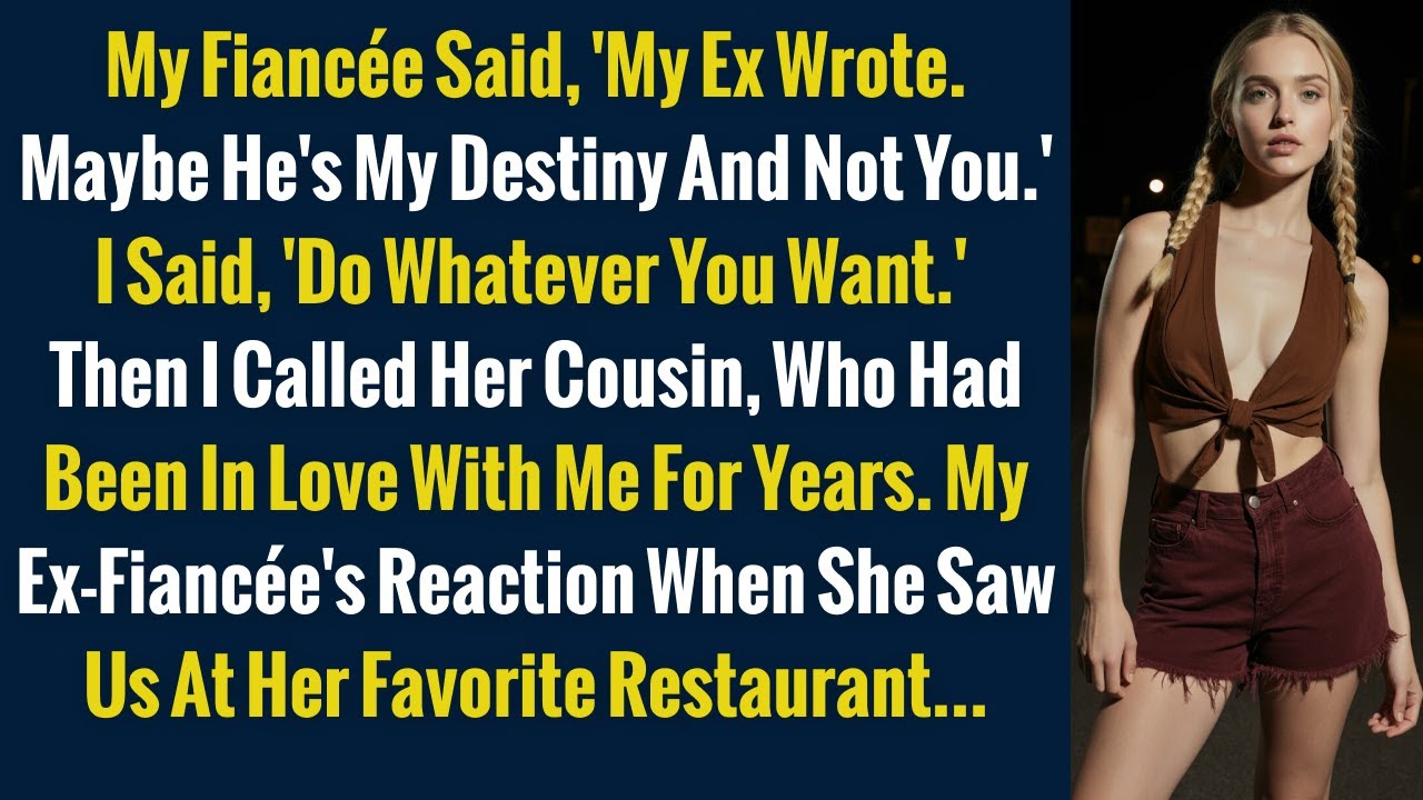 My Fiancée Said, 'My Ex Wrote. Maybe He's My Destiny And Not You.' I Said..