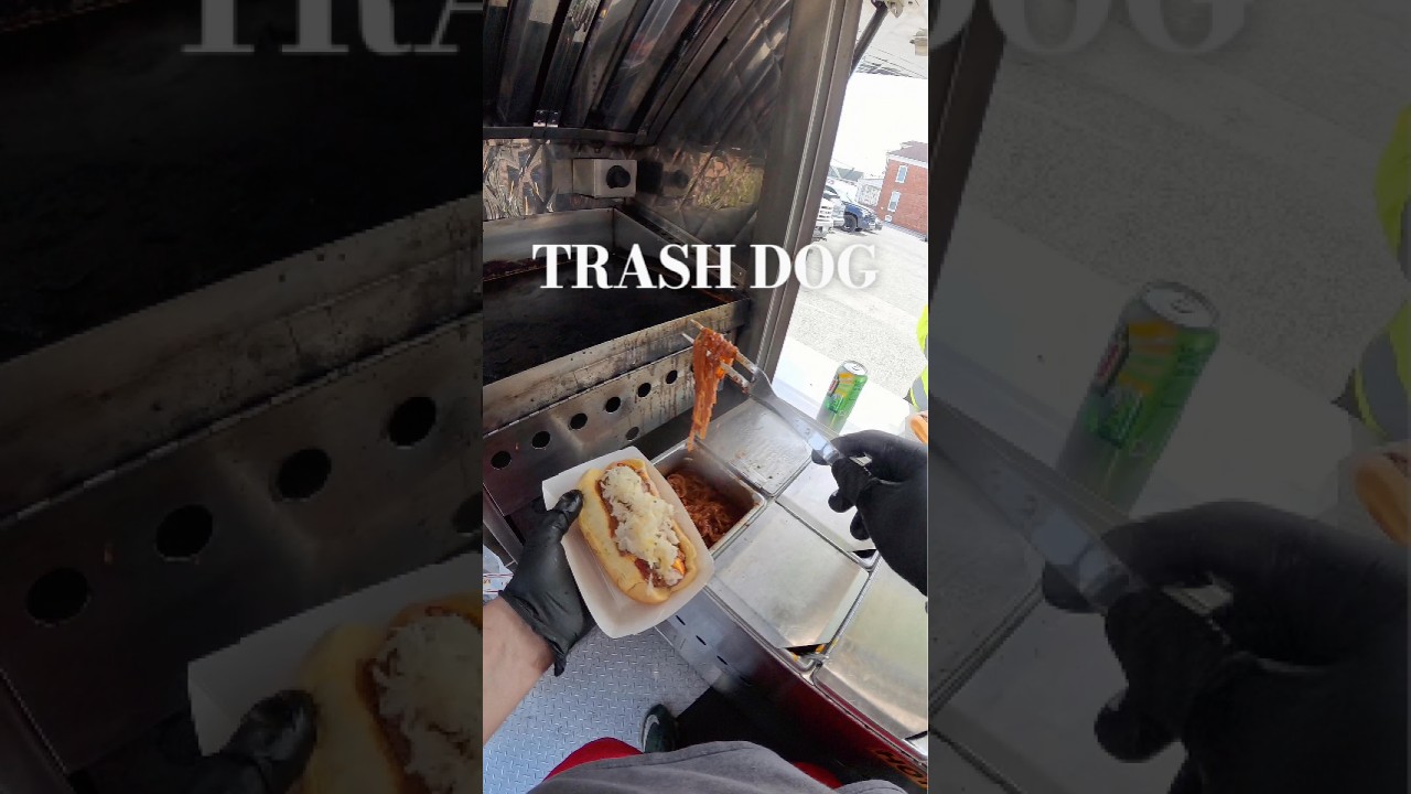 Trash dogs! #shortsfeed #streetfood #hotdogcart
