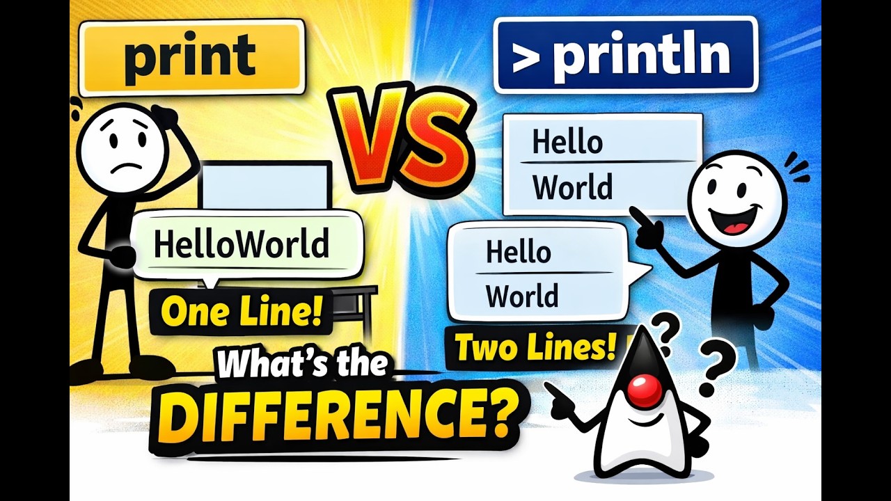 Java print vs println | One Small Difference That Confuses Every ...