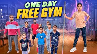 ONE DAY FREE GYM || janavi comedy video || rider mallesh new video || funny gym video || janavi gym