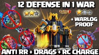 12 Defense in 1 War🔥Th17 Anti RC & Root Rider | Best Th17 War Base With Link 2025🤞Th17 Legend Base