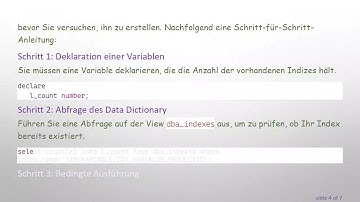 Wie man einen Index in Oracle Database nur erstellt, wenn er nicht existiert