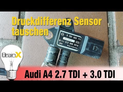 DifferenzdruckSensor tauschen AUDI A4 2 7 + 3 0 TDI - Pressure Sensor Fix!