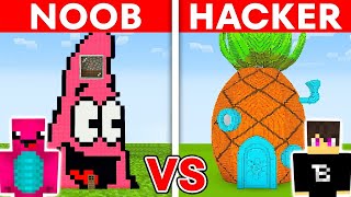 NOOB vs HACKER: ÓRIÁS SPONGYABOB ÉPÍTŐ KIHÍVÁS! | Minecraft