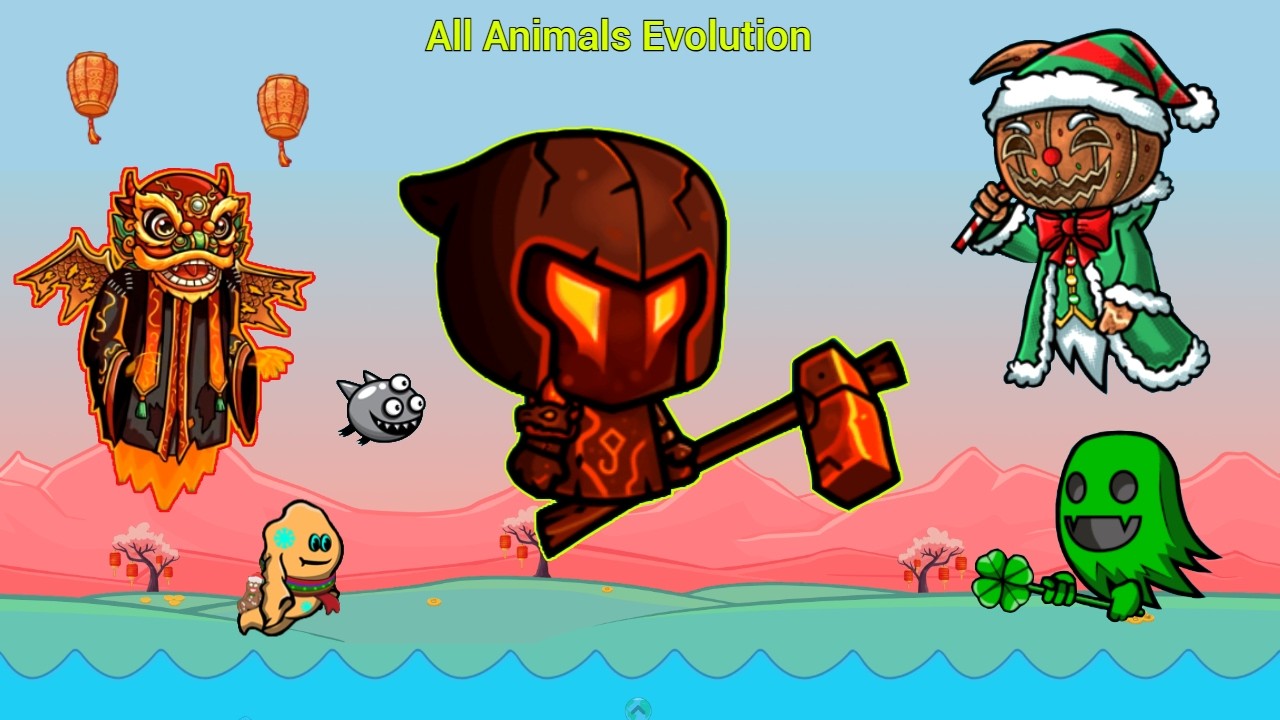 All Animals Evolution With Infernal Blacksmith Reaper Xmas Pumpkin & Patrick Ghostly (EvoWorld.io)