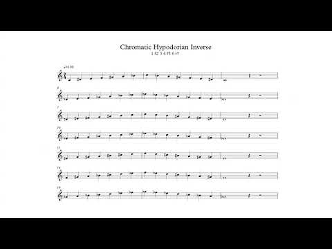 Chromatic Hypodorian Inverse Scale in All 12 Keys