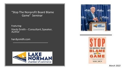 Stop the Nonprofit Board Blame Game Featuring Hardy Smith