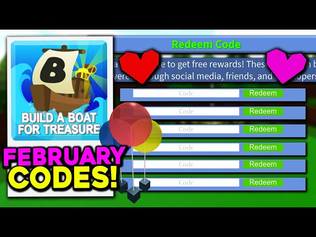 BUILD A BOAT FOR TREASURE CODES 2020 