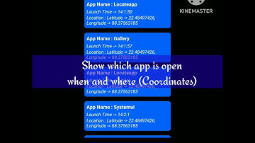 Locate App -  An Android app that detects when and where the user launches which app.