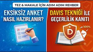 Tez Ve Makale İçin Anket Nasıl Hazırlanır? Davis Tekniği Ile Kapsam Geçerliliği