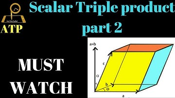 Scalar Triple product PART- 2-IITJEE concept