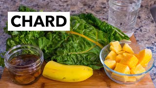 Green Smoothie Recipe 25: Fresh Green Drink with Rainbow Chard (from 30-day GSC)