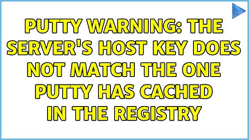 PuTTY Warning: The server