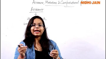 Accessors, Mutators and Computational functions II Computer science cs II the maharaj institute