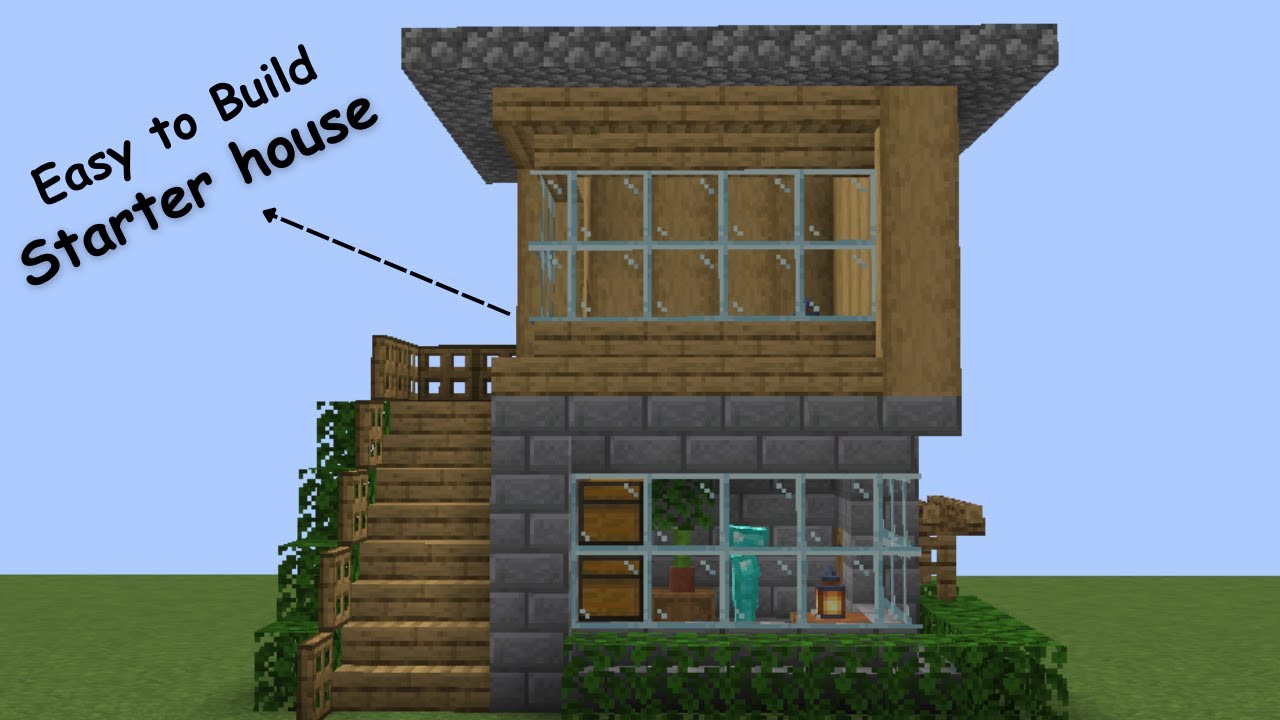 Build an Easy Starter House in Minecraft – Step-by-Step Tutorial - YouTube