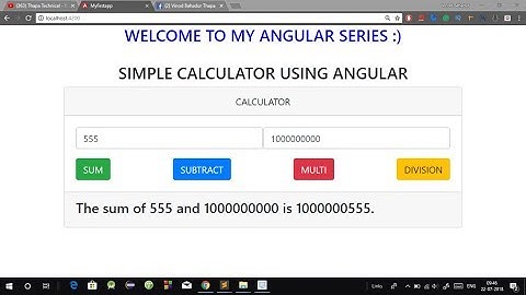 Create Simple Calculator using Angular 4/5/6 With Source Code