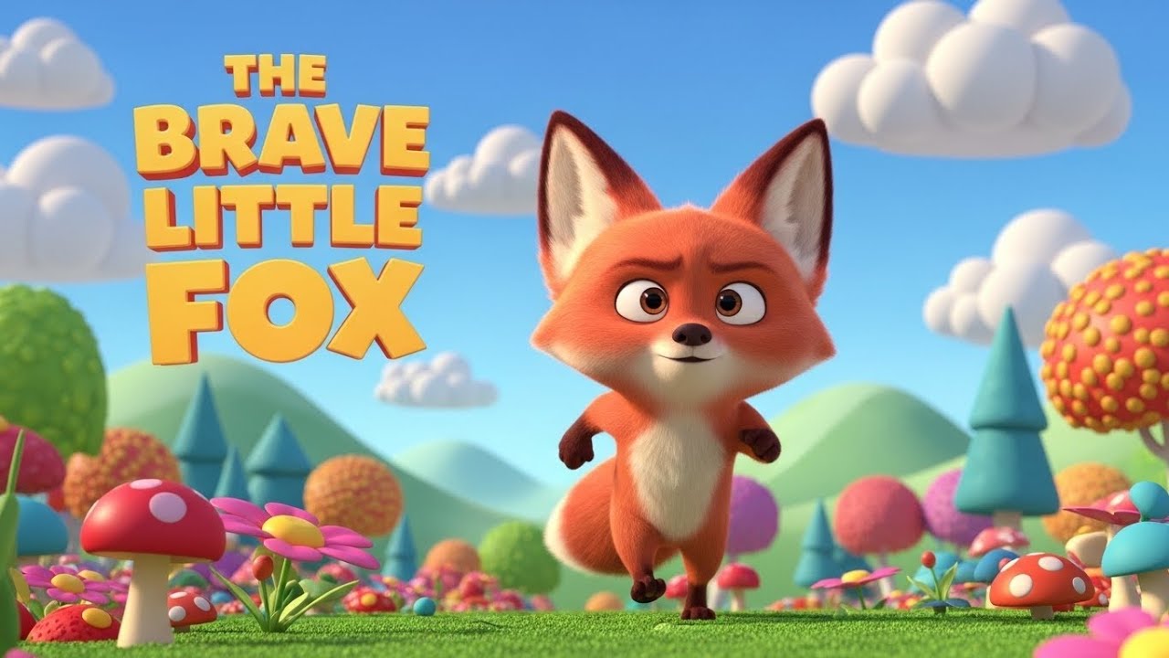 Храбрый лисенок | Короткий рассказ для детей | Сказки на ночь для детей | Изучаем английский язык...