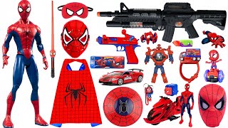 Spider-man Toys Collection Unboxing Review- Cloak, Robots,Mask, gloves,pistol, Shield, Laser sword