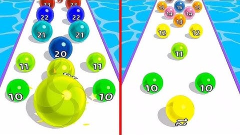 Barble Run 3D Gameplay All Levels iOS,Android Walkthrough Ball Colors Run New Trailer Level 54-57