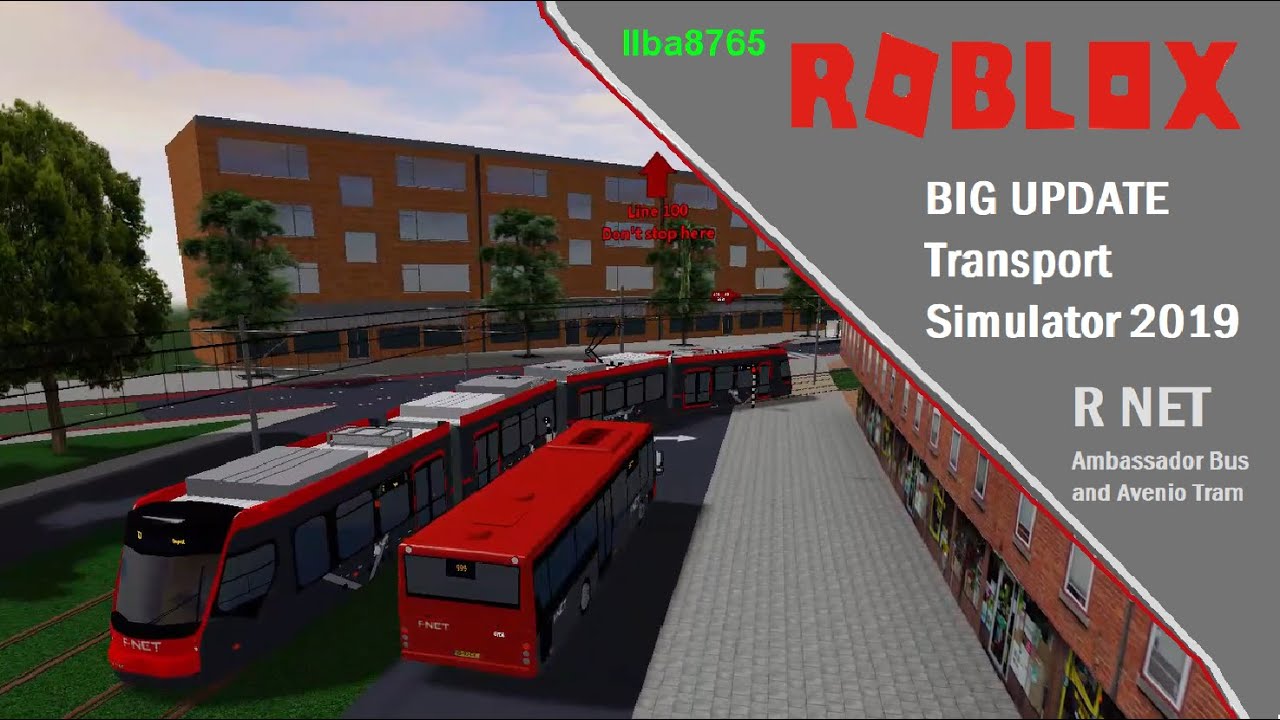 Big Update Transport Simulator 2019 R Net Ambassador Bus And Avenio Tram Roblox Youtube - hw to get tranport hack in roblox