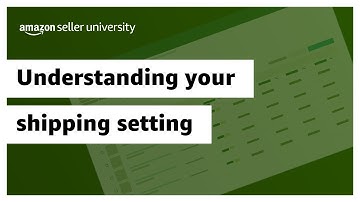 Understanding shipping settings (MFN)