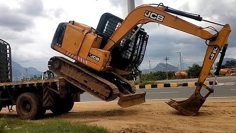 JCB Excavator Poclain loading for truck 🚛 JCB JS81 loading for trailer #jcbvideo#jcb#jcbbackhoes