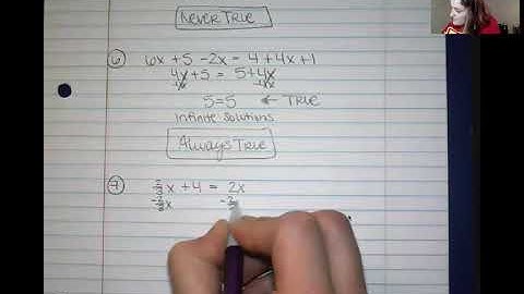 Notes - 1.1 Solving Linear Equations - Video 2 of 3.