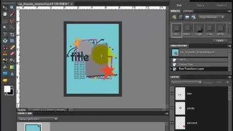 Digital Scrapbook Tutorial -- Converting a 12x12 template to 8.5x11 in PSE