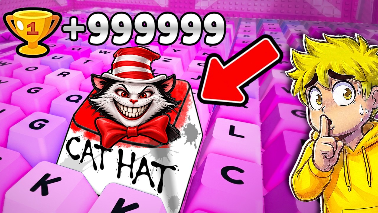 TESTEI TECLA DO GATO DE CARTOLA SECRETA NO PARKOUR DE TECLADOS - CAT HAT