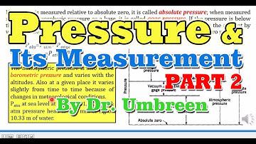 PRESSURE & ITS MEASUREMENT part 2