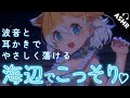 【波音ASMR】海辺でこっそり夜のご奉仕♡波音で心が安らぐ睡眠導入♡【Triggers for Sleep/ear cleaning】