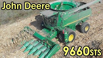 John Deere 9660STS Combine running corn on AG Spotter