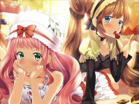 Anime girl eating candy