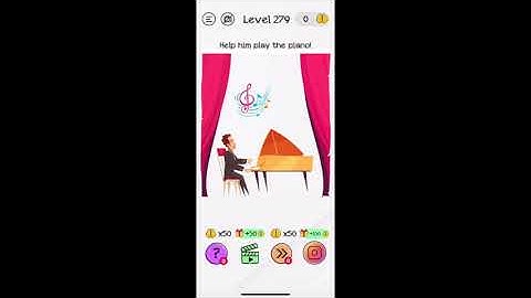 Braindom Level 279 Help him play the piano Answers and Solutions