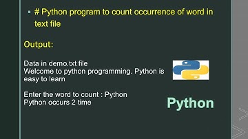 # Python program to count occurrence of word in text file