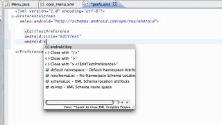 Android Application Development   54   Setting up Preferences