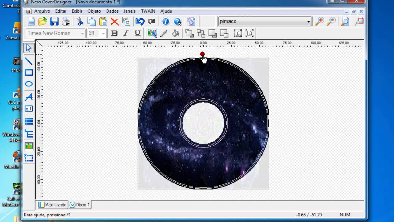 Como imprimir etiqueta de cd e dvd com etiqueta pimaco no nero 7 YouTube