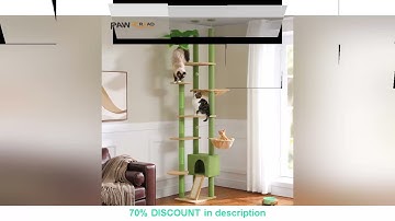 Best Products You Should Know! #Cactus Cat Tree Floor to Ceiling Cat Tower Adjustable Height with