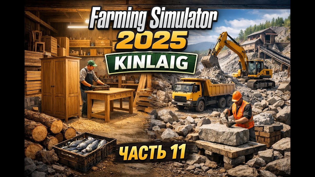 С НУЛЯ ДО ПРОИЗВОДСТВ! ПЛОТСКОЕ И КАМЕННАЯ ДОБЫЧА — НОВАЯ ЭРА KINLAIG | FS 25 #11