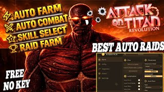 ✅ ATTACK ON TITAN REVOLUTION UPD 4 | SCRIPT FREE | AUTO FARM RAIDS | AUTO UPGRADE | SCRIPT ROBLOX 🫡