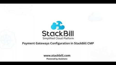 Payment Gateway integration - StackBill CMP