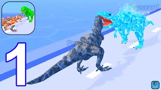 Dino Evolution Run 3D - Gameplay Walkthrough Part 1 Levels 1-5 Dinosaur Rush (Android, iOS) screenshot 1