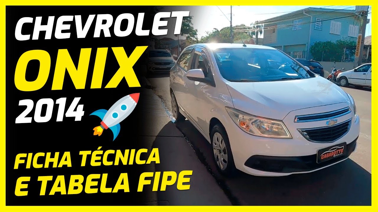 FICHA TÉCNICA E TABELA FIPE - Chevrolet Onix LT 1.0 Ano 2014 