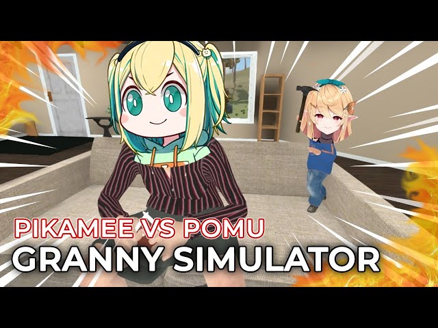 【GRANNY SIMULATOR】COLLAB WITH @Pikamee  DAYO!!!【NIJISANJI EN | Pomu Rainpuff】のサムネイル